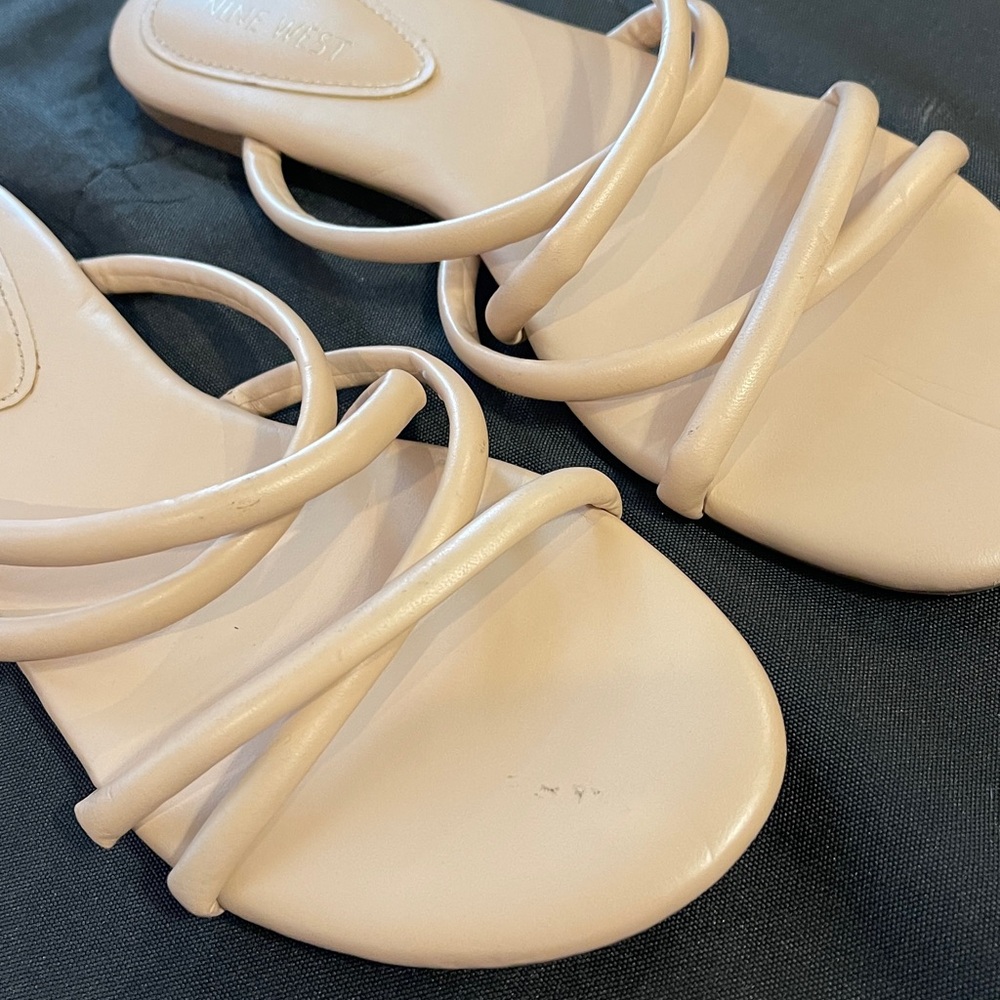 Nine West Beige Strappy Sandals - Picture 3 of 5